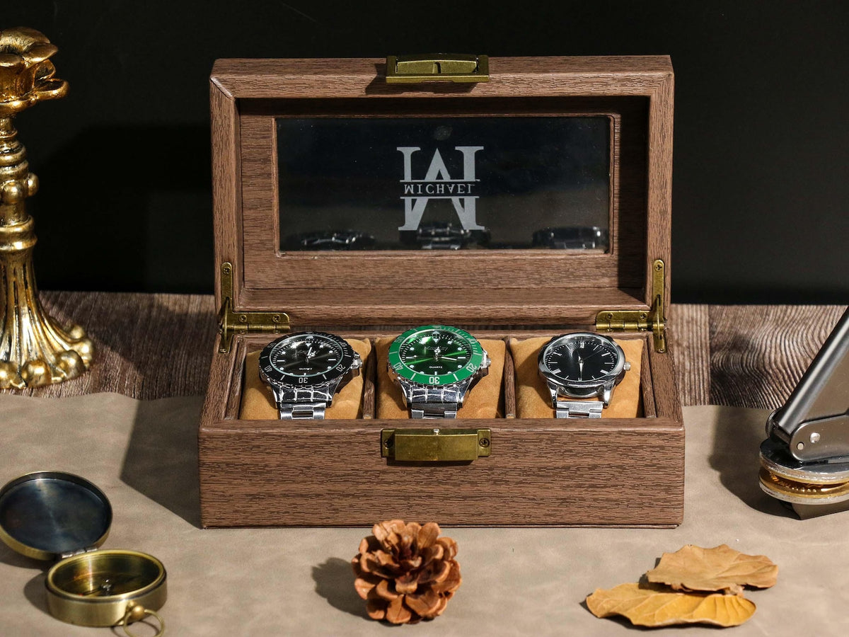 Custom Engraved Watch Box, Personalized Watch Case, Men watch jewelry box, Gifts for husband, Birthday /Christmas gifts for Men