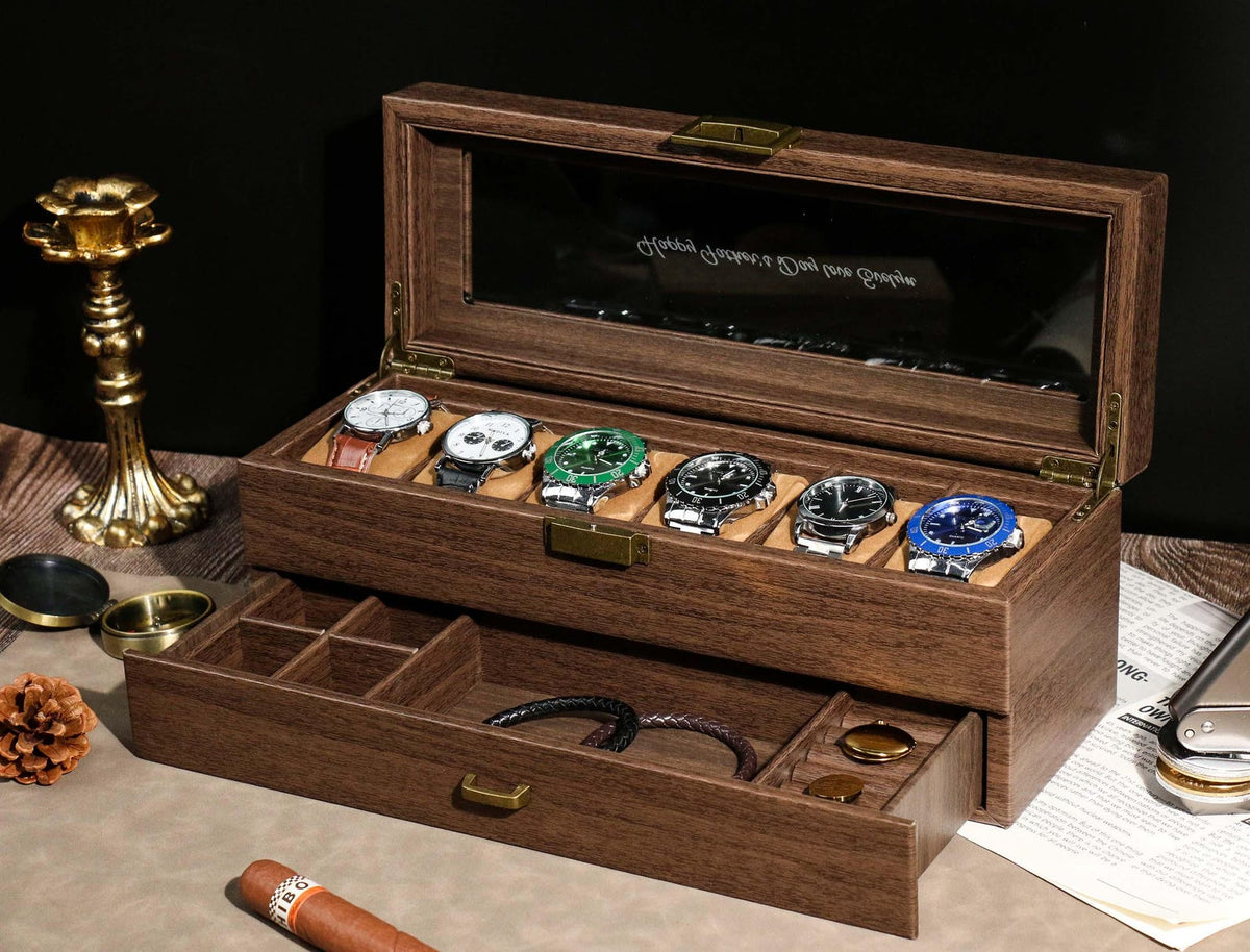 Custom Engraved Watch Box, Personalized Watch Case, Men watch box, Gifts for husband, Birthday / Anniversary Gifts for Men
