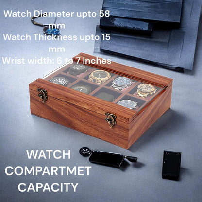 Personalized Rosewood Watch Box with Sunglasses Drawer: Engraved Men's Organizer