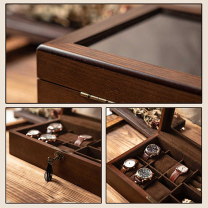Personalized 3-in-1 Jewelry box, Sunglasses Box, Watch Box, Custom Gift For Husband, Storage box for Cufflinks, Anniversary Gift For Him