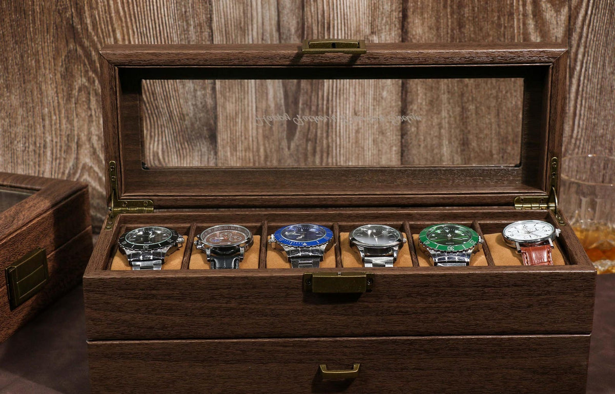 Custom Engraved Watch Box, Personalized Watch Case, Men watch box, Gifts for husband, Birthday / Anniversary Gifts for Men