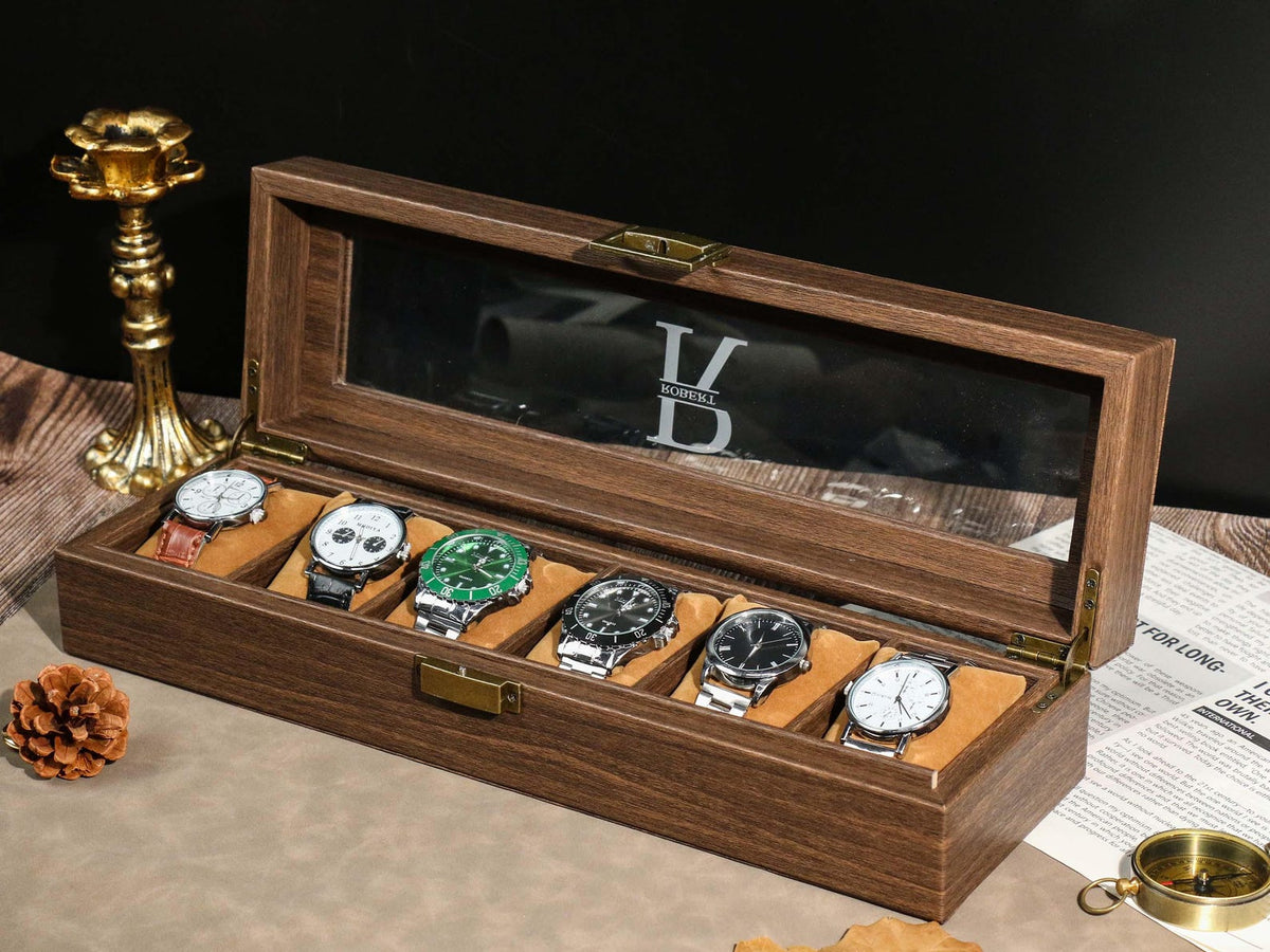 Custom Engraved Watch Box, Personalized Watch Case, Men watch box, Gifts for husband, Birthday / Anniversary Gifts for Men