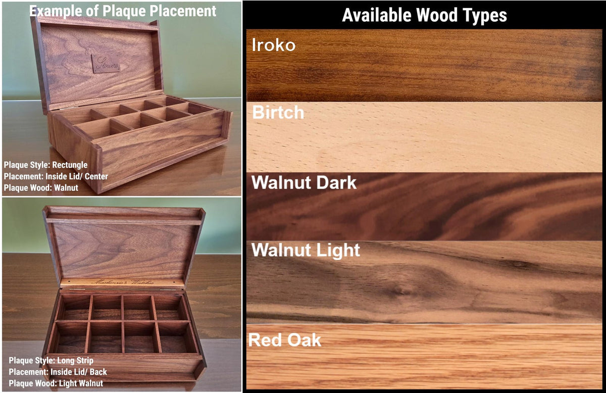 Handmade Wood Watch Box with Drawer, MCM Style, Personalized