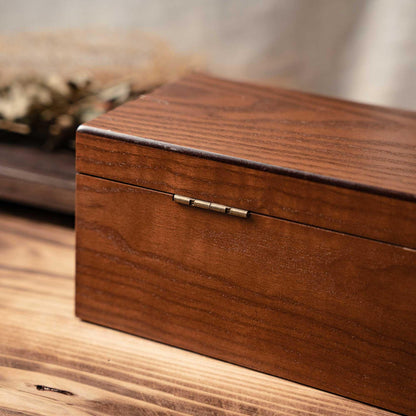Engraved Walnut Wood Watch Box with Lock: 6-Slot Jewelry Storage, Christmas Gifts for Him