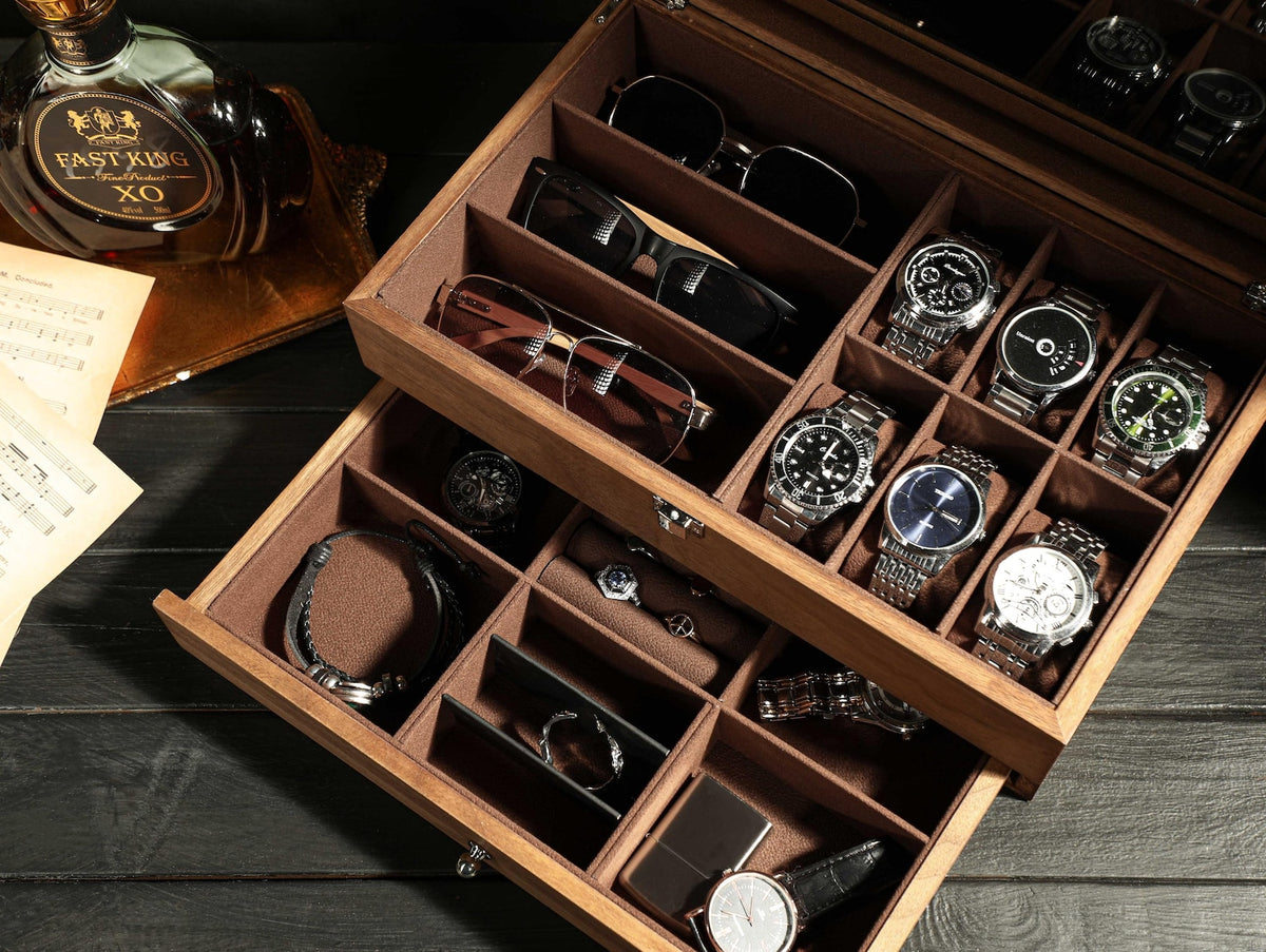 Personalized Watch Storage, Groomsmen Gifts, Engraved Watch Box for Men, Custom Christmas Gift, Watch Organizer, Watch Storage, Gift for Him