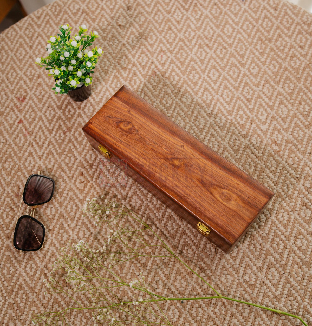 Solid Wood Watch Box Custom Watch Display Case: Personalize Jewelry Organizer for Men & Women