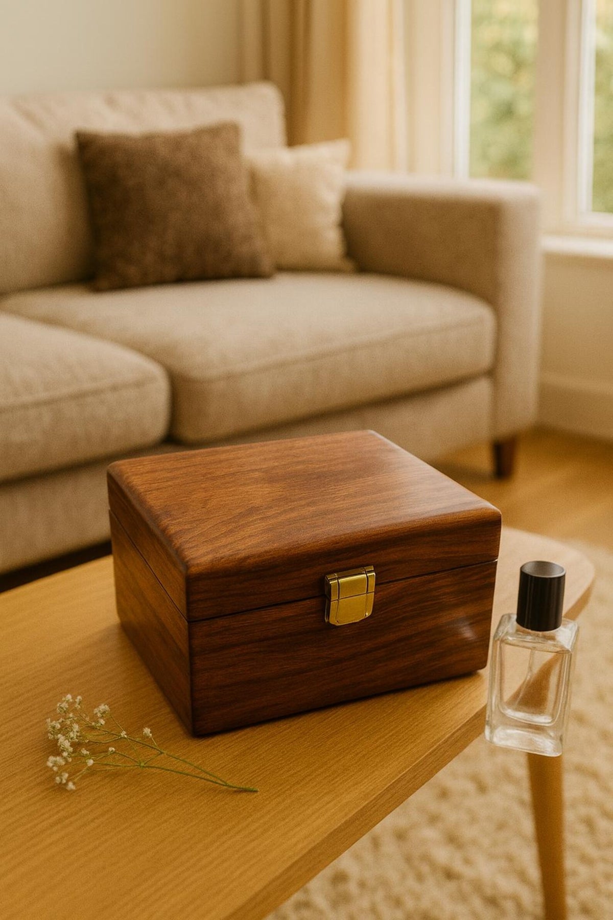 Personalized Wooden Watch Box with Lock – Luxury Men’s Jewelry Organizer, Custom Engraved Gift for Dad & Wedding Anniversary Gift