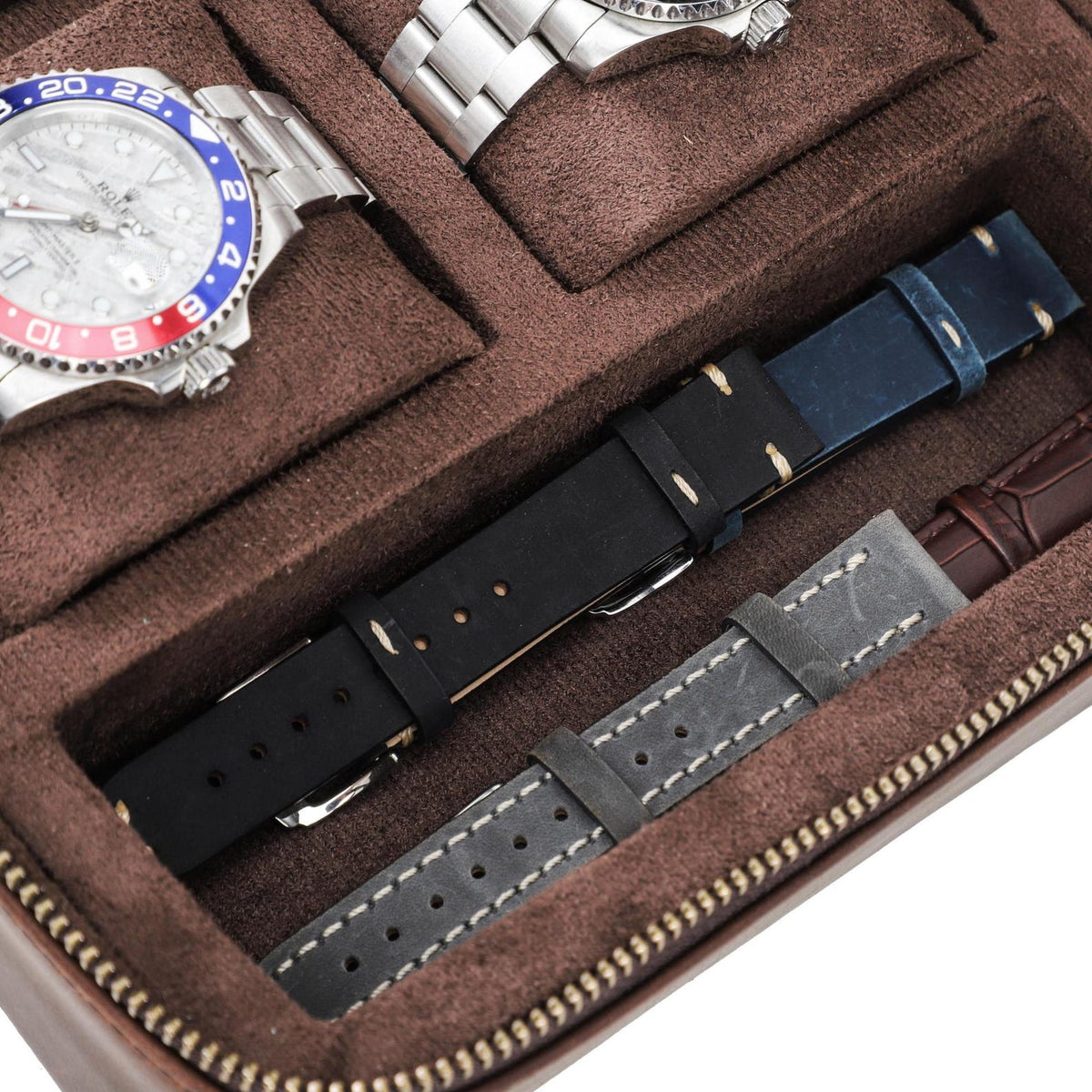 Engraved leather watch case, custom watch travel case, Watch and sunglasses box, Watch jewelry box for men, Father's day gift