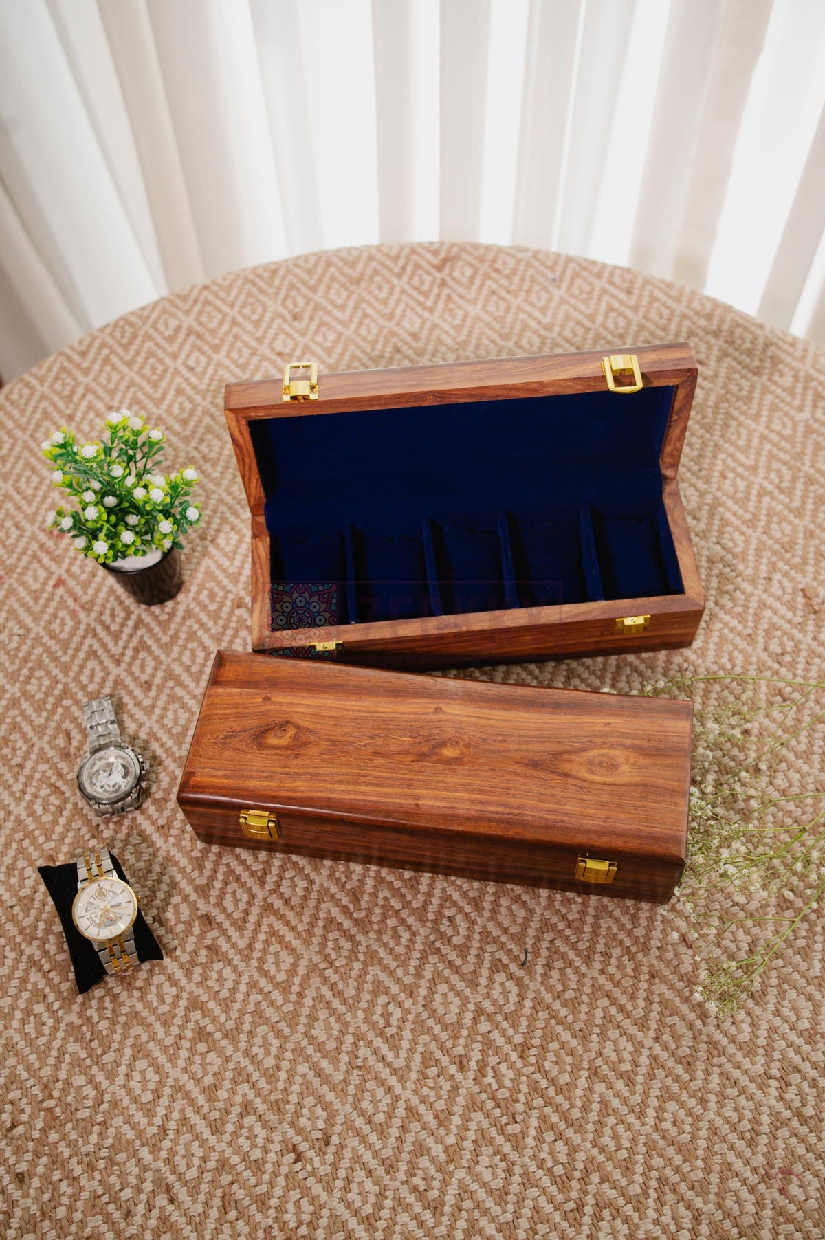 Solid Wood Watch Box Custom Watch Display Case: Personalize Jewelry Organizer for Men & Women