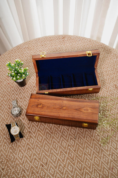 Solid Wood Watch Box Custom Watch Display Case: Personalize Jewelry Organizer for Men & Women