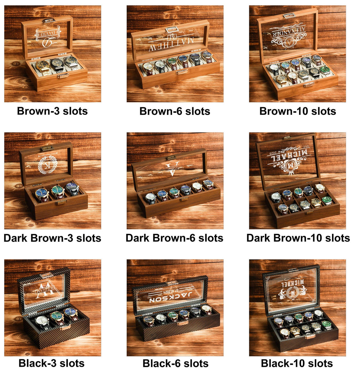 Personalized Wooden Watch Box, Gift for Men, Engraved Watch Holder, Birthday Gift for Him, Valentines Gift, Boyfriend Gift, Anniversary Gift