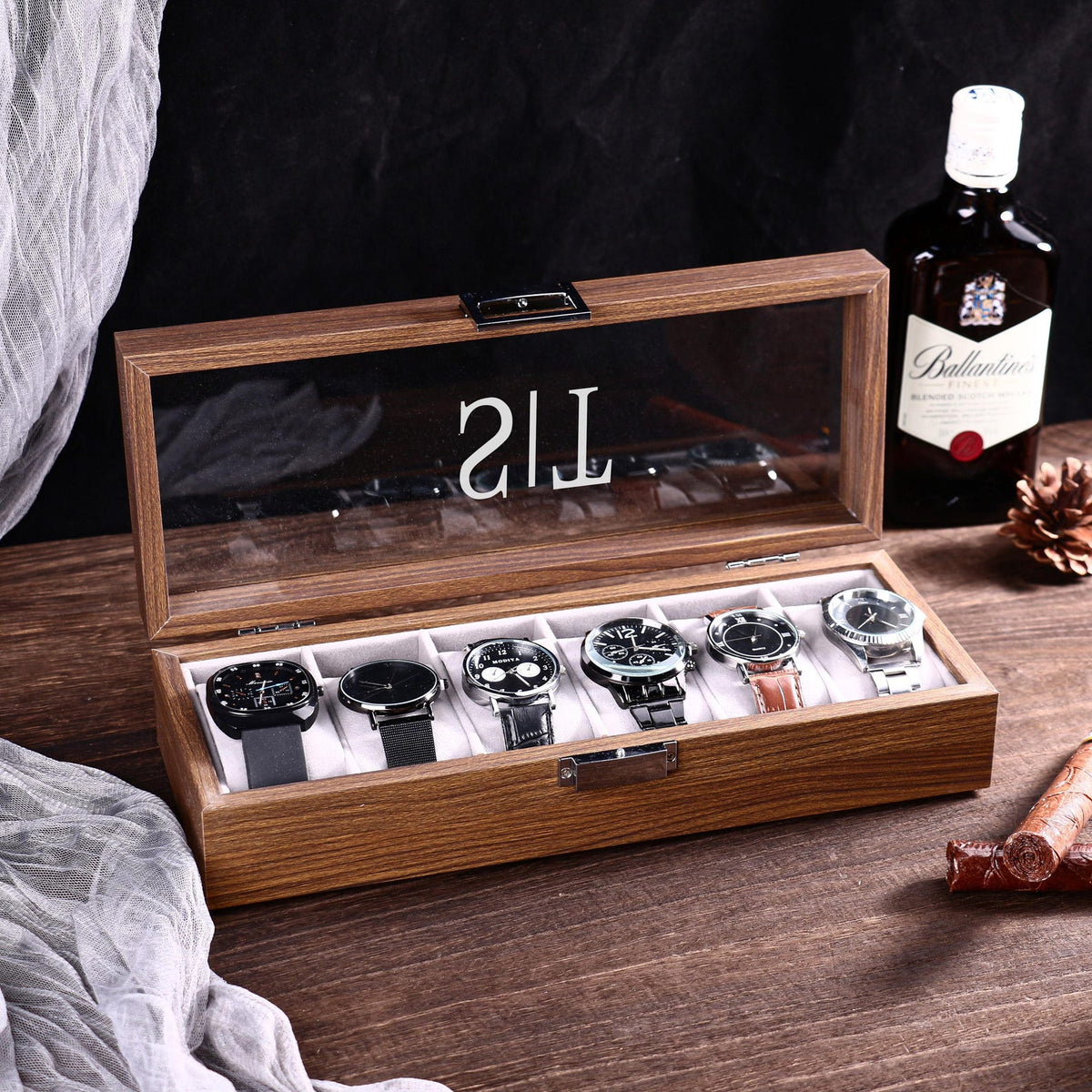 Personalised Watch Box for 3 6 10 slot Watches Storage | Customized Watch Storage Jewelry Box | 2025 Christmas gifts for husband