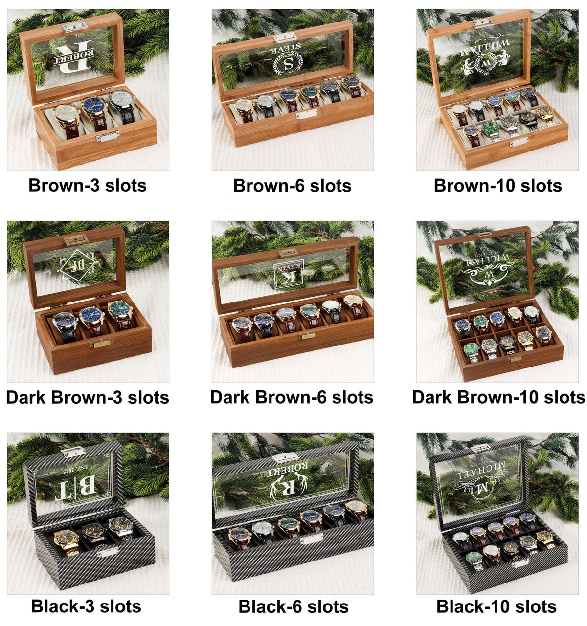 Personalized Wooden Watch Box, Gift for Men, Engraved Watch Holder, Birthday Gift for Him, Valentines Gift, Boyfriend Gift, Anniversary Gift