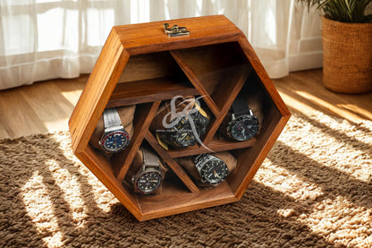 Free Personalized Luxury Watch Box for Men, Best Gift for Dad, Mens Watch Display Case 5th Year Anniversary Birthday Gift, Jewelry Organizer