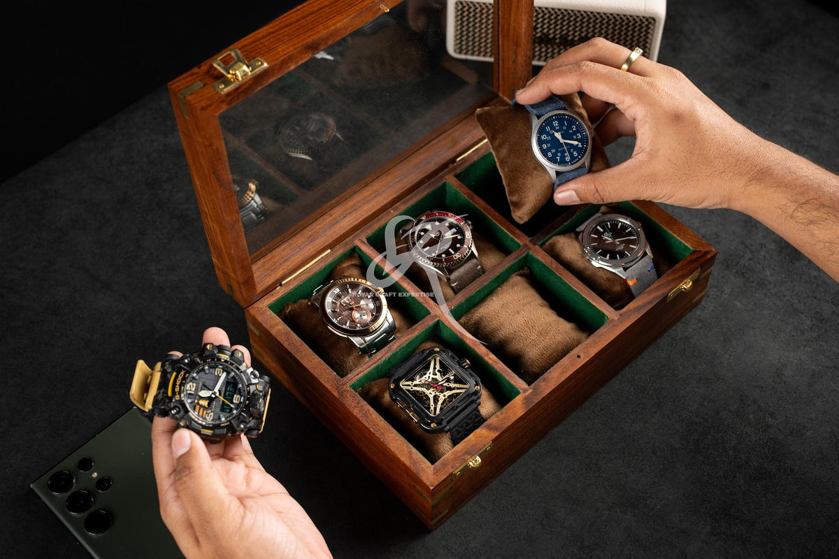 Custom Engraved Rosewood Watch Box | Gift for Dad | Birthday Gift for Men Men's Watch Storage Case| Fathers Day Gift | Anniversary Gift