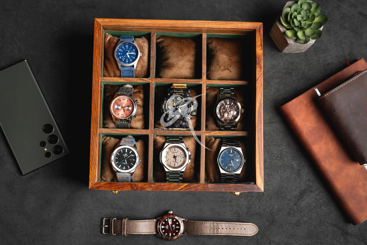 Custom Engraved Rosewood Watch Box | Gift for Dad | Birthday Gift for Men Men's Watch Storage Case| Fathers Day Gift | Anniversary Gift