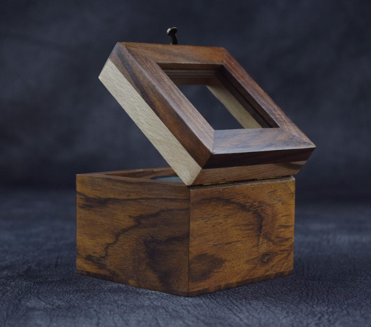 Handcrafted Wooden Watch Display Case for 4 Watches – Premium Luxury Rosewood Watch Organizer – Mens Watch Box – Perfect Birthday Gift