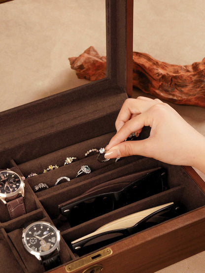 Personalized Watch Box Display, Sunglasses Storage Case, Jewelry Box, Wedding Gift For Groom, Engraved Monogram Watch Box Gift For Christmas
