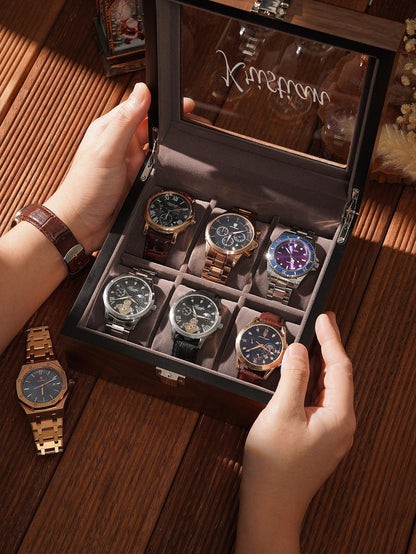 Personalized Watch Storage, Engraved Watch Box for Men,Gift for him,Anniversary Present,Father's Day Gift