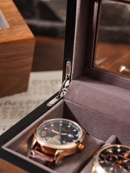 Personalised Watch Box for 3 4 6 8 slot Watches Storage, Birthday Gift for Men, Custom Wooden Watch Storage Case, Gift for Him