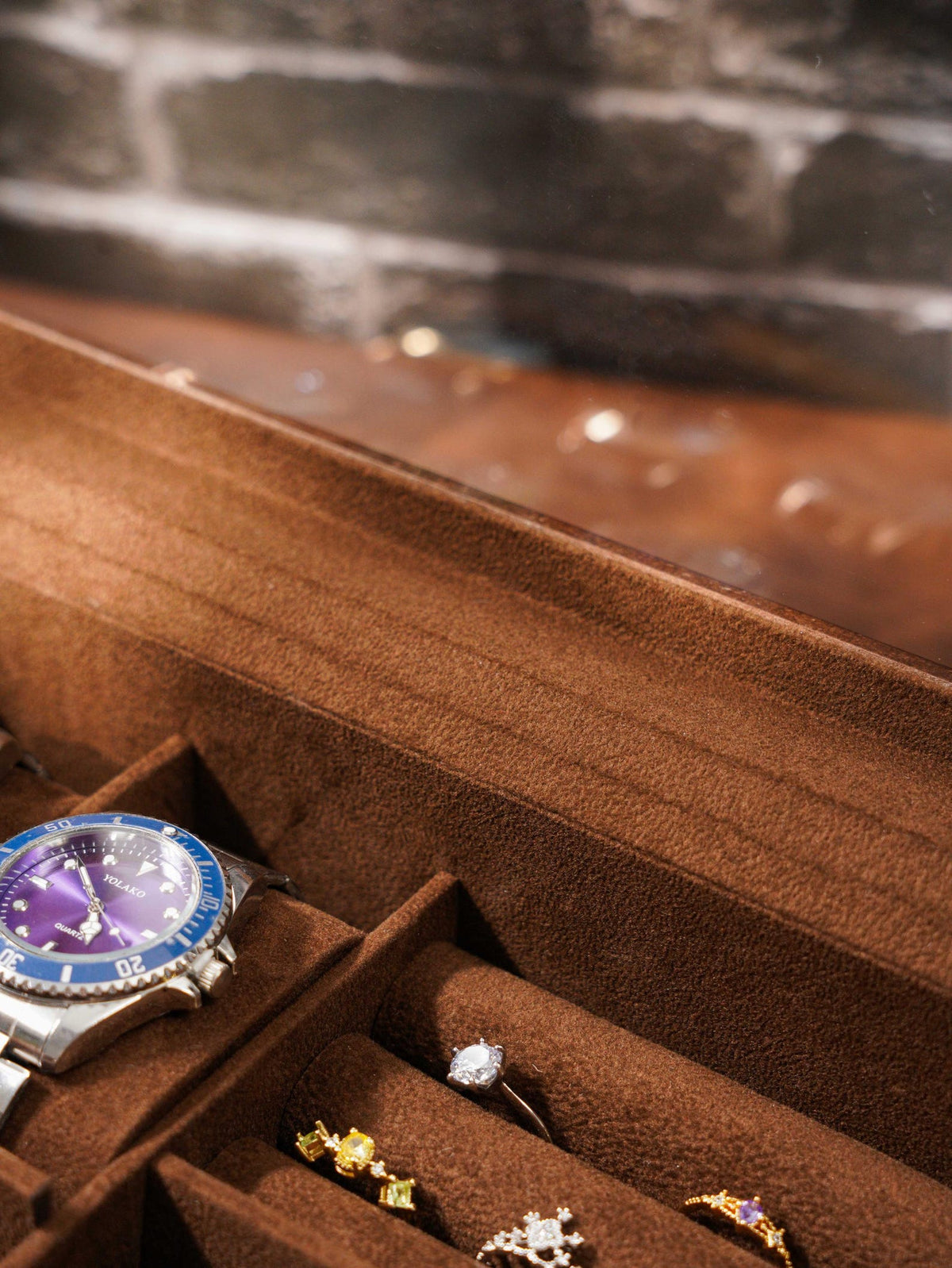 Personalized Wooden Watch Organizer with Lock, Customized Watch Display Case for 6 Watches, Engraved Wooden Watch Case, Watch Box for Men