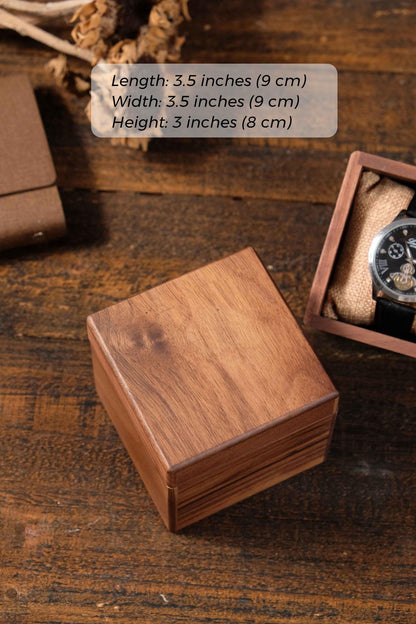 Personalized watch Box, Walnut Wood Watch case, Watch Storage box, Men's Watch Case, groomsmen gifts, Christmas gift, bride groom gifts