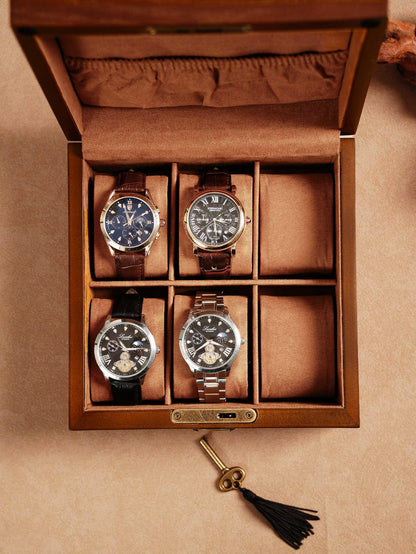 Personalized Wood Watch Box, 6 Slots Watch Box Display For Men, Custom Watch Storage Case, Boyfriend Birthday Gifts, Christmas Gift For Him
