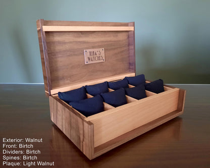 Handmade Wooden Watch Box - Personalized Pocket Watch Storage Case