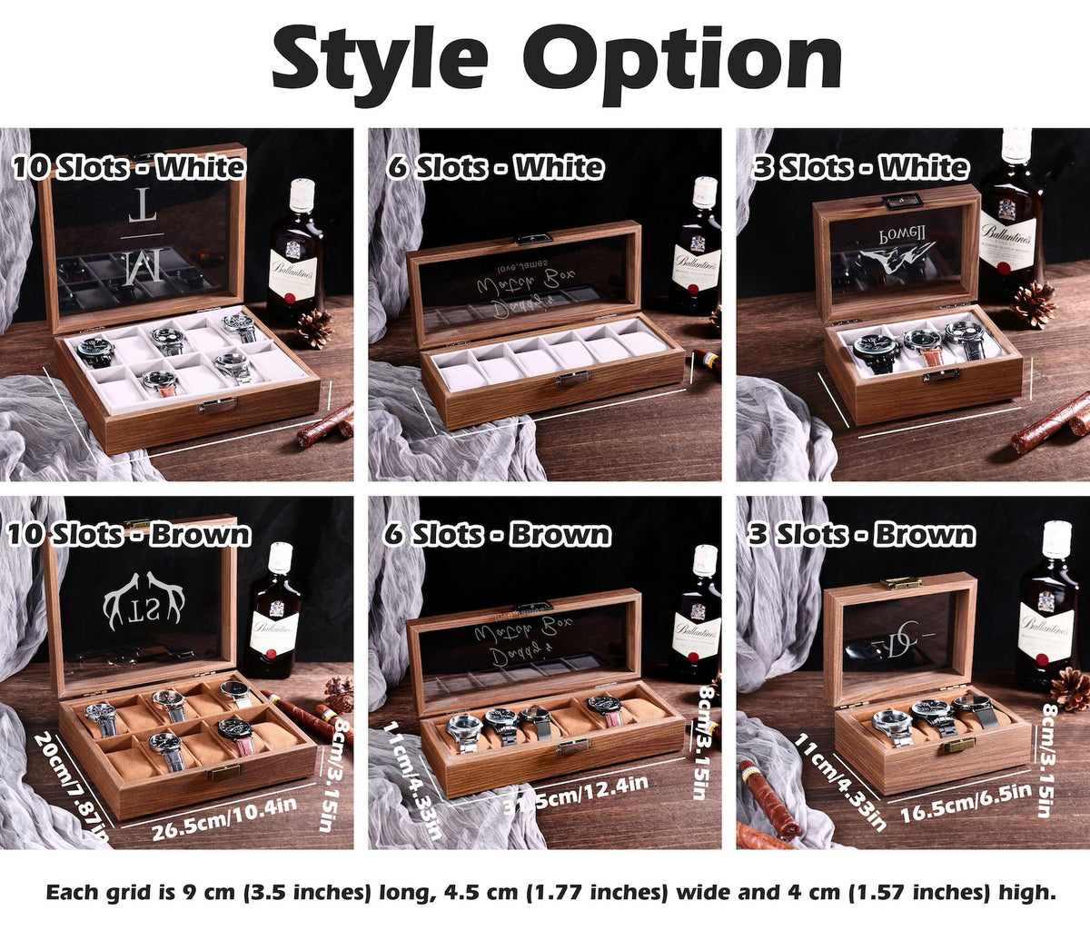Personalised Watch Box for 3 6 10 slot Watches Storage | Customized Watch Storage Jewelry Box | 2025 Christmas gifts for husband