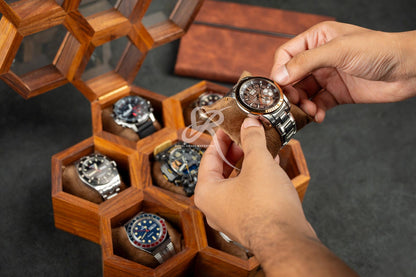 Free Personalized Luxury Watch Box for Men, Best Gift for Dad, Mens Watch Display Case 5th Year Anniversary Birthday Gift, Jewelry Organizer