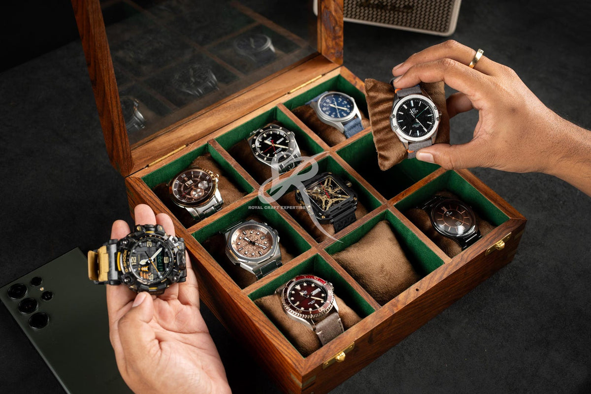 Custom Engraved Rosewood Watch Box | Gift for Dad | Birthday Gift for Men Men's Watch Storage Case| Fathers Day Gift | Anniversary Gift