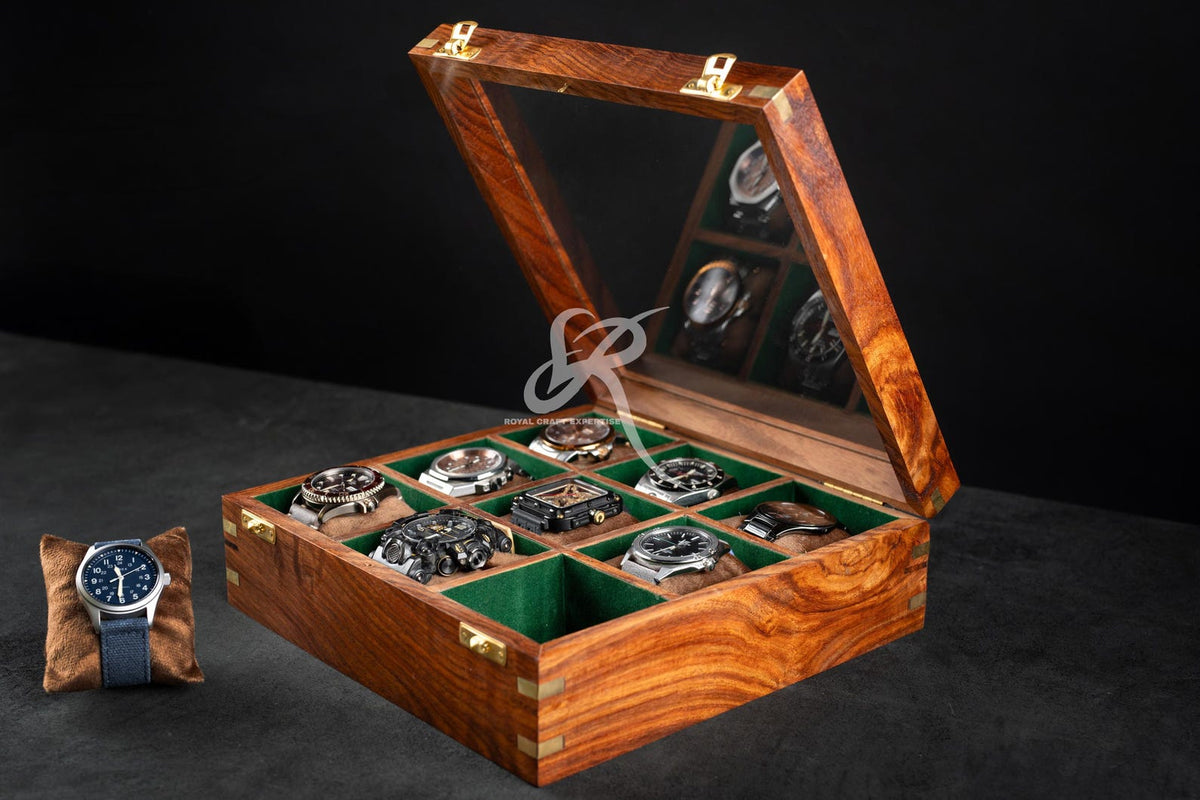 Custom Engraved Rosewood Watch Box | Gift for Dad | Birthday Gift for Men Men's Watch Storage Case| Fathers Day Gift | Anniversary Gift