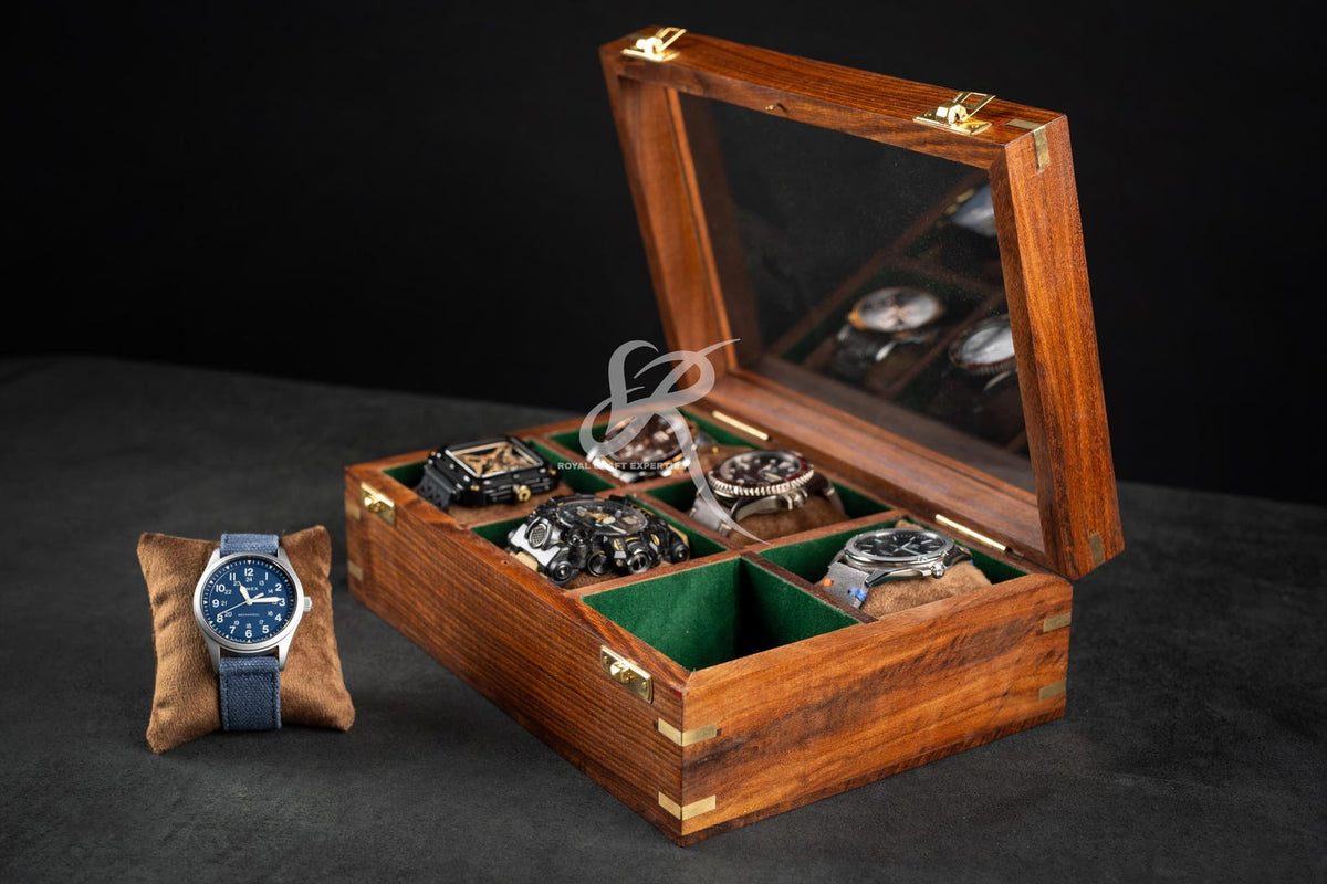 Custom Engraved Rosewood Watch Box | Gift for Dad | Birthday Gift for Men Men's Watch Storage Case| Fathers Day Gift | Anniversary Gift