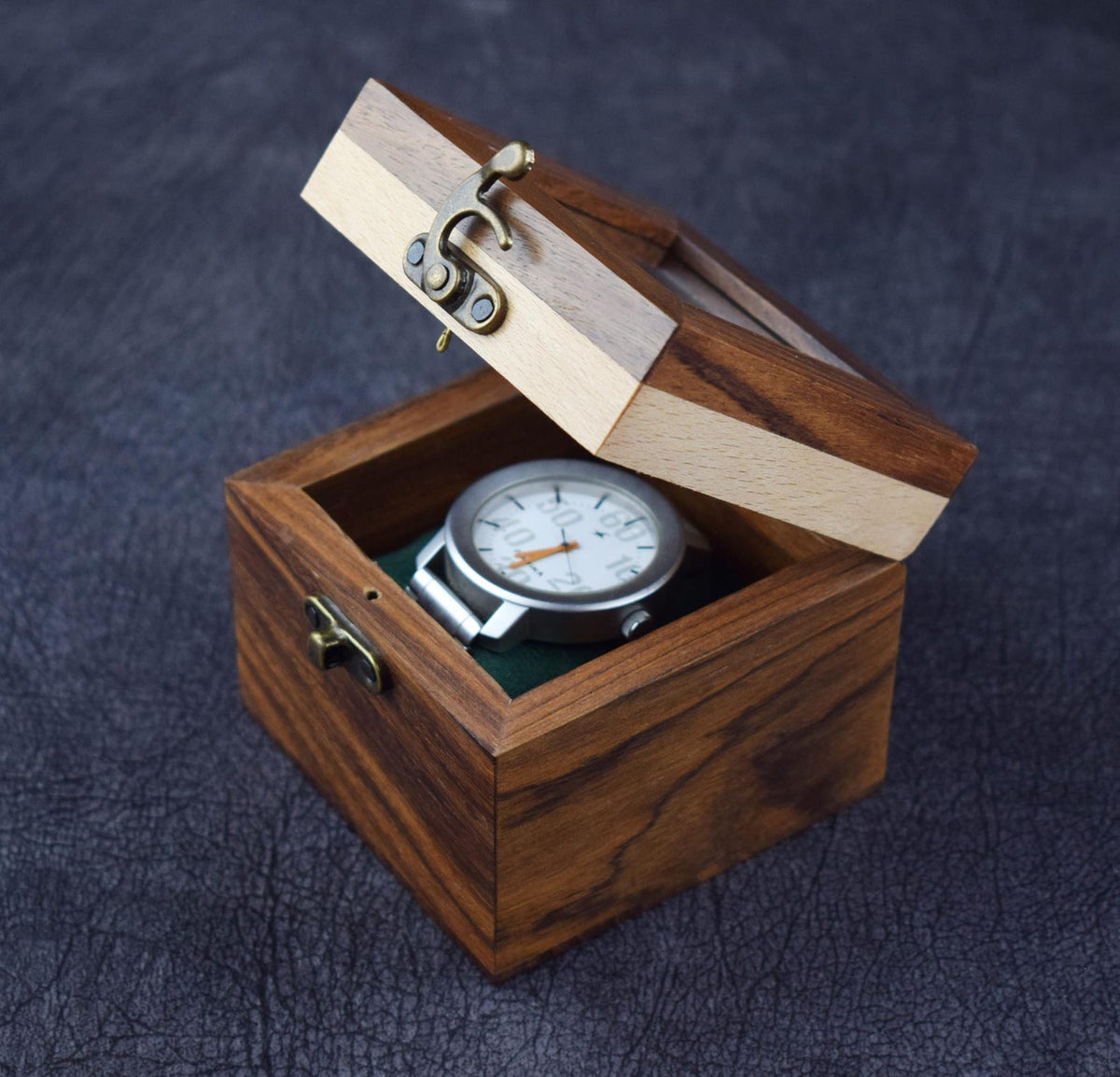Handcrafted Wooden Watch Display Case for 4 Watches – Premium Luxury Rosewood Watch Organizer – Mens Watch Box – Perfect Birthday Gift