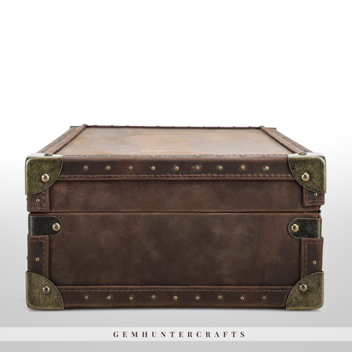 Handmade Crazy Horse Leather Watch Box – 8 Slot, Travel Storage Case