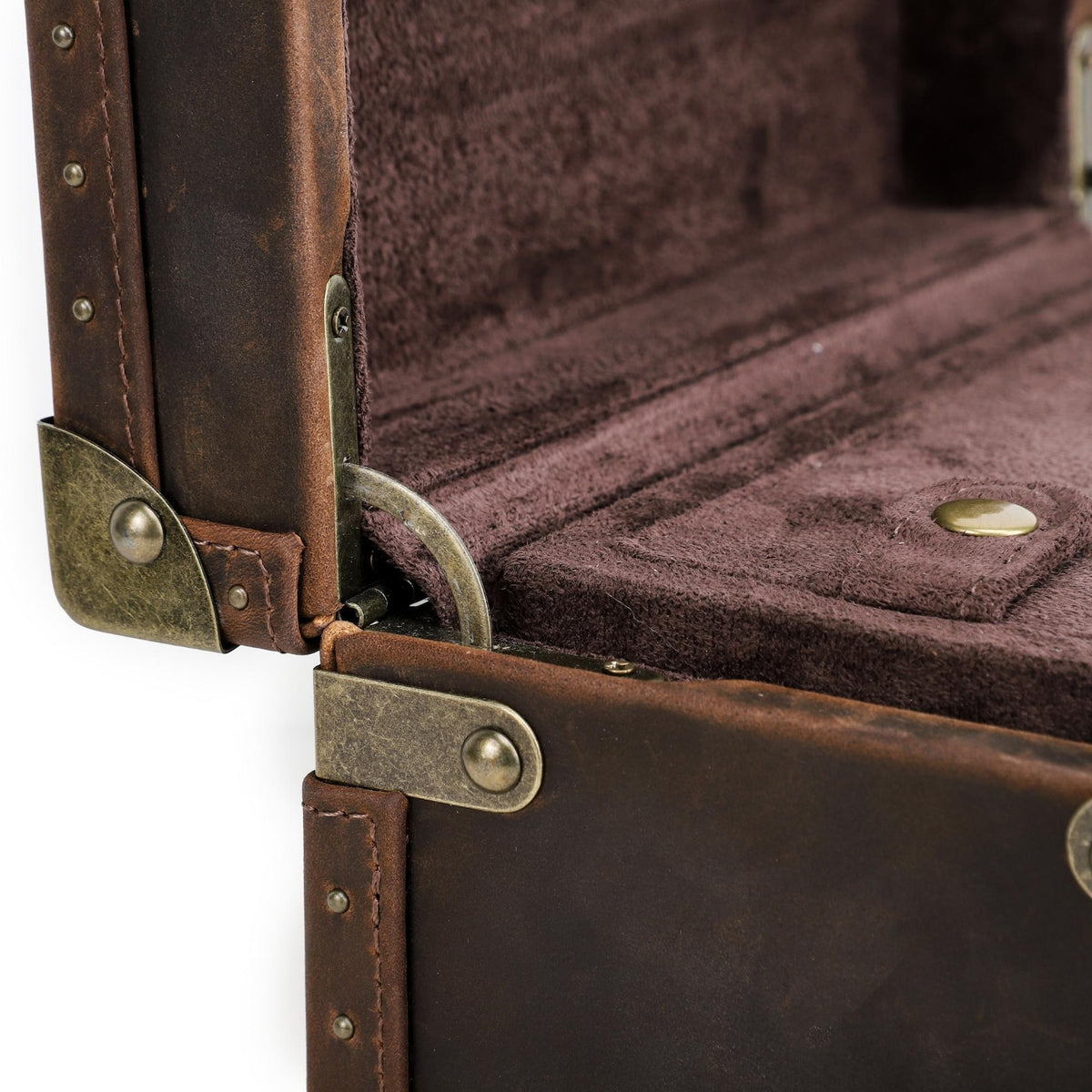 Handmade Crazy Horse Leather Watch Box – 8 Slot, Travel Storage Case