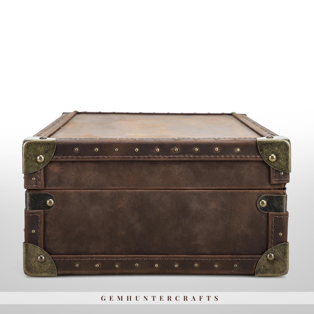 Handmade Leather 10-Slot Watch Box – Full Grain Travel Organizer