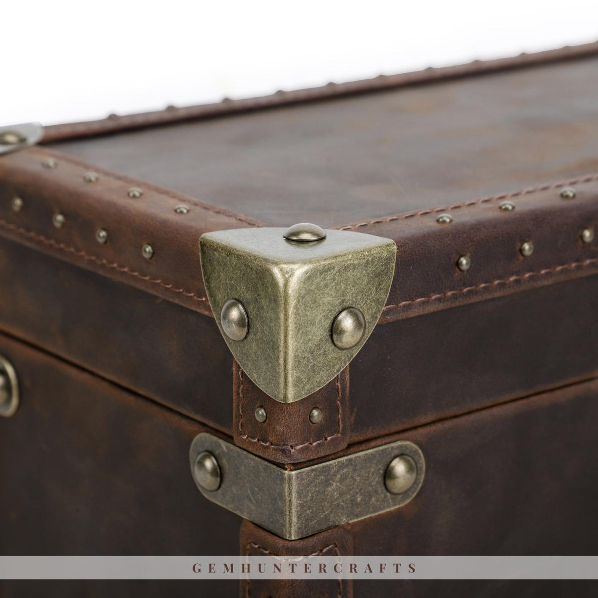 Handmade Leather 10-Slot Watch Box – Full Grain Travel Organizer
