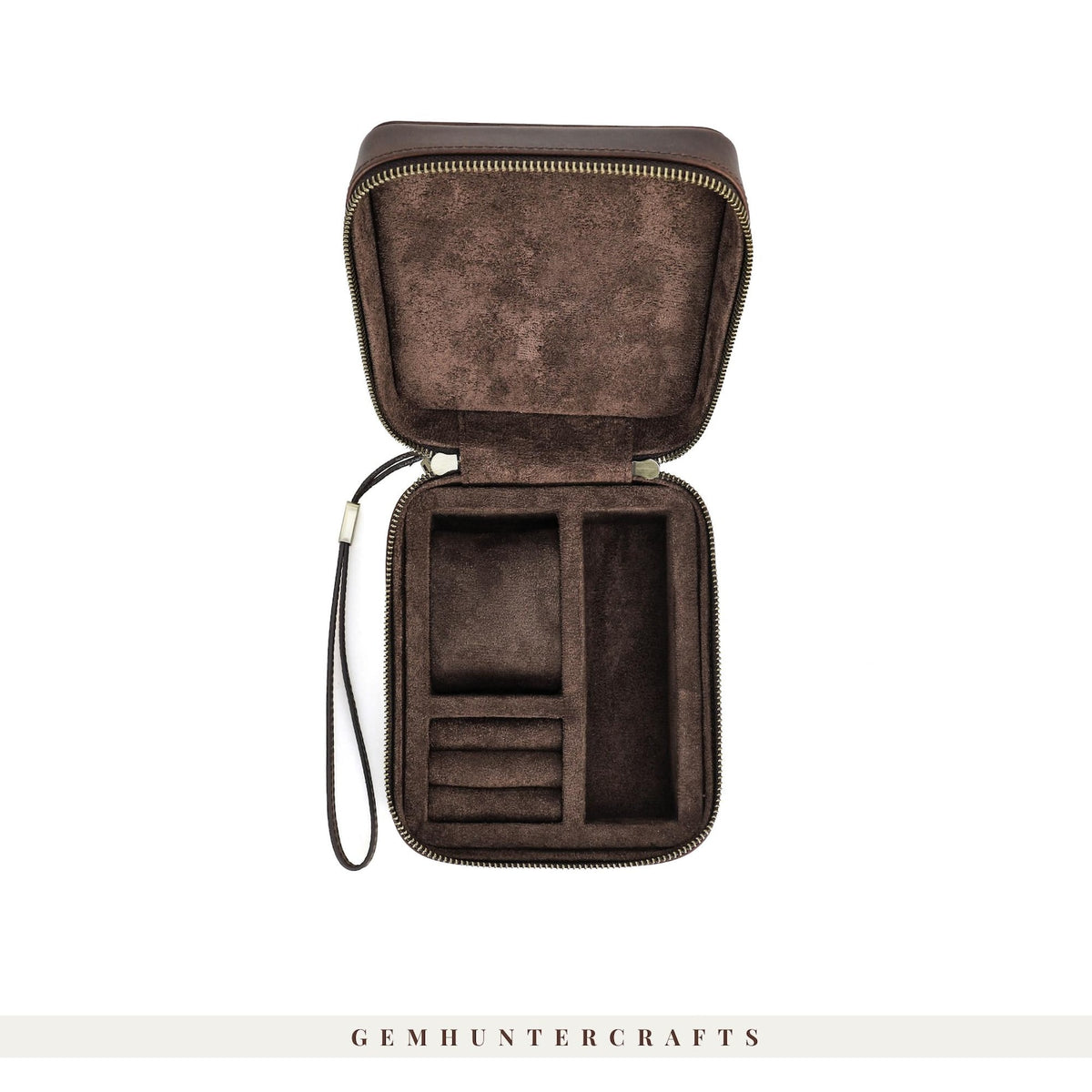 Leather Watch Travel Case – Handmade Jewelry Organizer, Sunglasses Storage