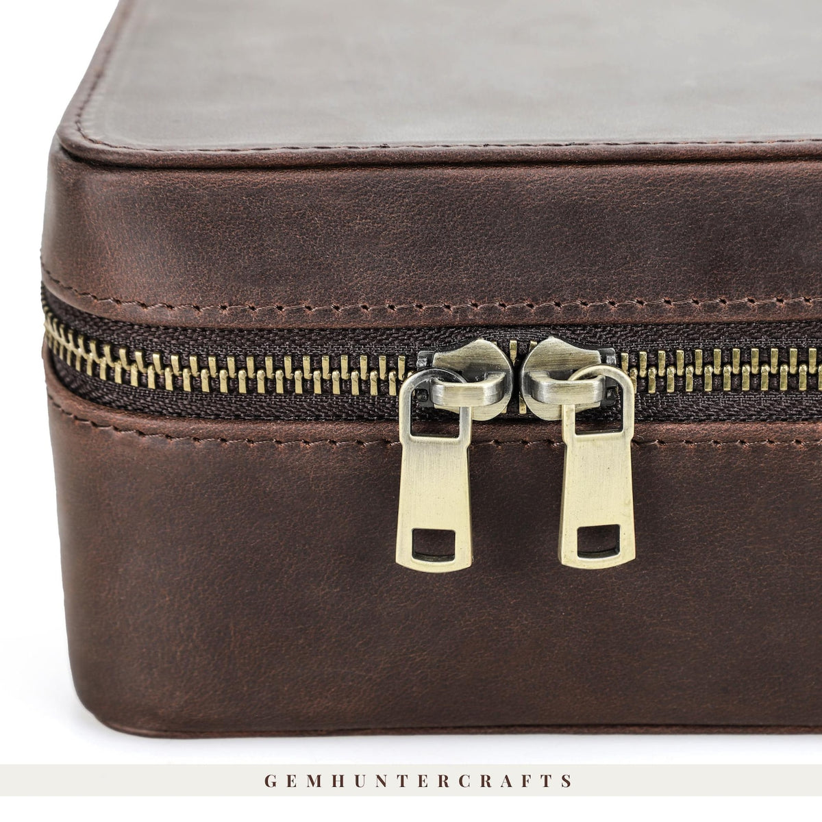 Leather Watch Travel Case – Handmade Jewelry Organizer, Sunglasses Storage