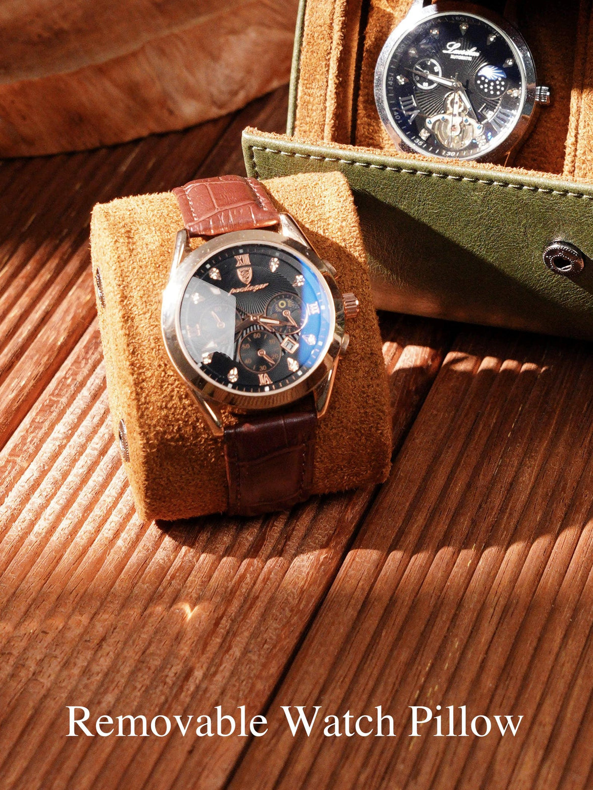 Personalized Leather Watch Box, Custom Watch Storage Case, Travel Watch Organizer for Men, Gift for Dad Husband Groomsmen, Anniversary Gift