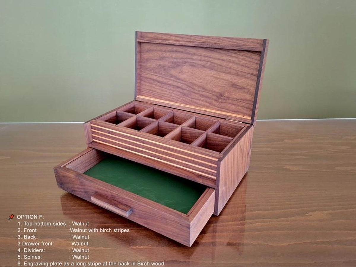 x10 watch box with drawer wood MCM watch box rolex watch box wood wooden watch box watch storage box watch box case personalized watch box