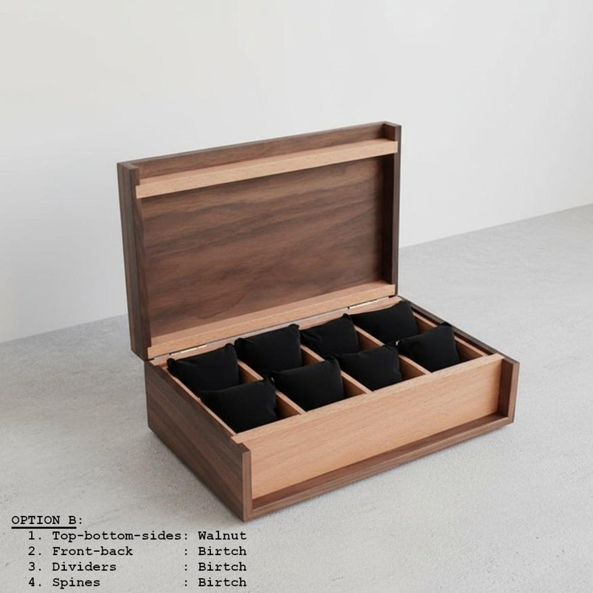Handmade Wooden Watch Box - Personalized Pocket Watch Storage Case