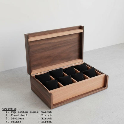Handmade Wooden Watch Box - Personalized Pocket Watch Storage Case