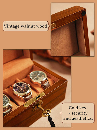 Personalized Wood Watch Box, 6 Slots Watch Box Display For Men, Custom Watch Storage Case, Boyfriend Birthday Gifts, Christmas Gift For Him