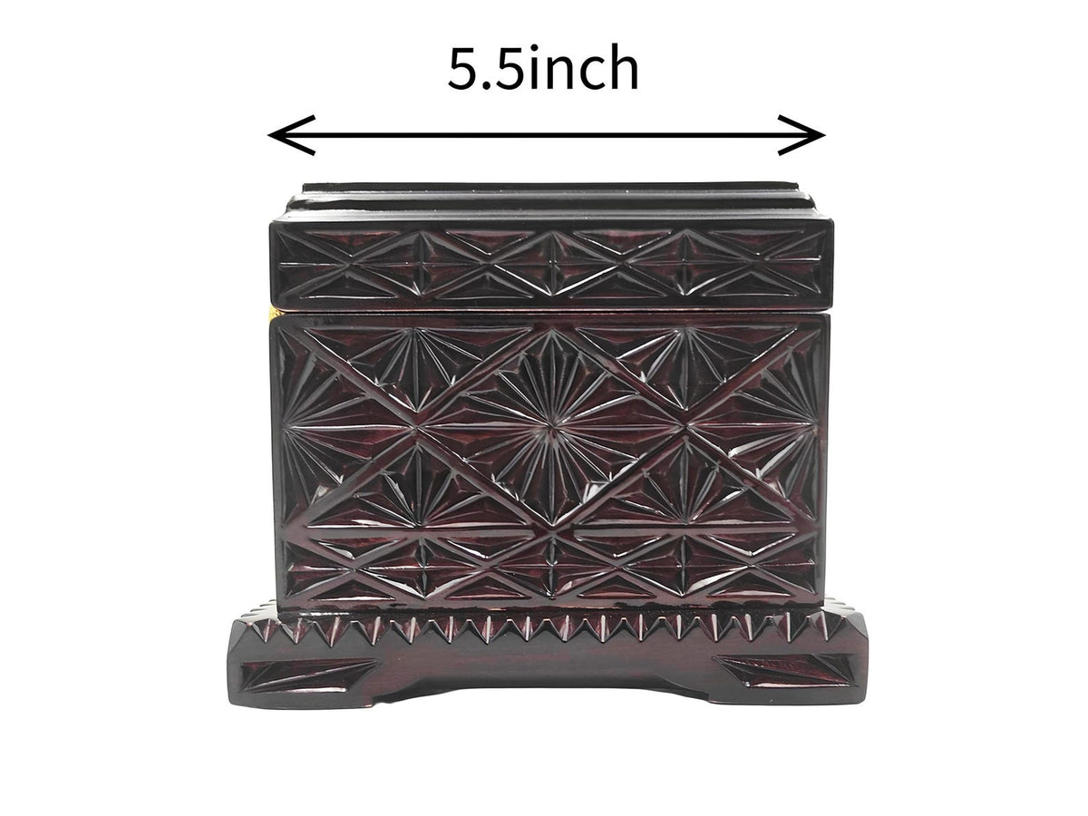 Walnut Valet Box - Geometric Watch Organizer Gift