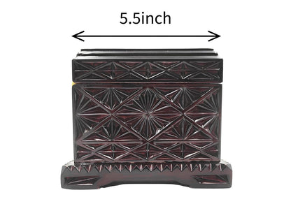 Walnut Valet Box - Geometric Watch Organizer Gift