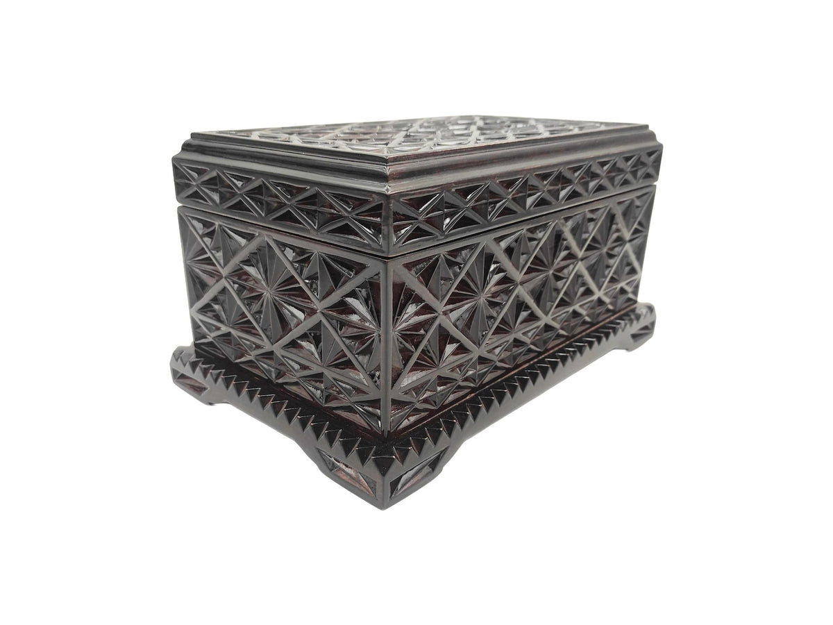 Walnut Valet Box - Geometric Watch Organizer Gift
