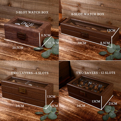 Custom Engraved Watch Box,Personalized Watch Case, Men watch Jewelry box, Gift for husband,Birthday Gift for Friend,Anniversary Gift for Men