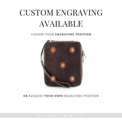 Leather Watch Travel Case – Handmade Jewelry Organizer, Sunglasses Storage